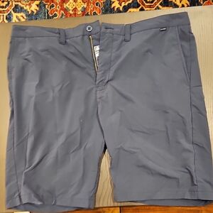 Travis Mathew Dark Blue Flat Front Golf Shorts